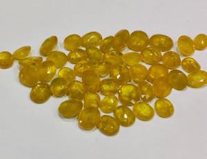 Natural Yellow Sapphire Oval Cut Precious Gemstone From Nigeria Africa Mines For Ring Making - Product Image 1