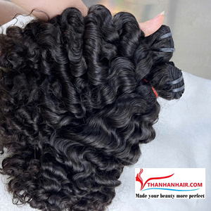 Mega Sale New Product Steamed Fuzz Curly Weft Hair Extension Large Quantity in Stock Ready to Ship Vietnamese - Product Image 5