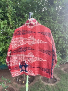 Chaqueta Kimono de Algodón Kantha Hecha a Mano |   Chaqueta Ligera para Mujer con Estampado de Bloques y Frente Abierto |   Ropa de Boutique Sostenible - Product Image 6