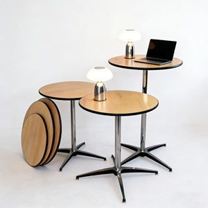 Table de bar ronde en bois contreplaqué et acier, portable, haute, pour <span class=keywords><strong>pub</strong></span>, cocktail, supermarché, fête, vente en gros - Product Image 3