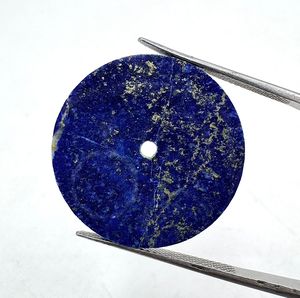 Esfera Plana de Lapislázuli Azul Natural de 31.5 mm, Accesorios de Reloj de Piedras Preciosas de Excelente Calidad, Orificio Central de 2 mm, Sin Perforación - Product Image 2