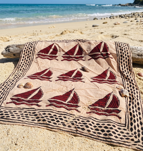 Pañuelo Cuadrado Hecho a Mano con Estampado Indio, Bufanda de Algodón Boho, Accesorio para el Cabello, Regalo para Ella, Duradero para el Verano y la Playa - Product Image 4