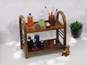 Organizador de Almacenamiento de Bambú de 2 Niveles, Estante de Madera para Cocina, Baño, Oficina, Escritorio, Encimera - Product Image 1