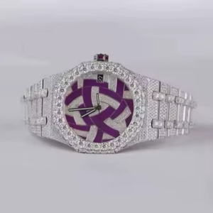 Elegante Reloj de Diamantes Moissanite de Alta Calidad, Estilo Hip Hop Urbano, Disponible en Grandes Cantidades desde India - Product Image 1