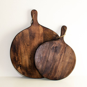 Tabla de cortar de madera hecha a mano de calidad premium para uso en la cocina, para cortar verduras, frutas, carne, pan y queso. - Product Image 3