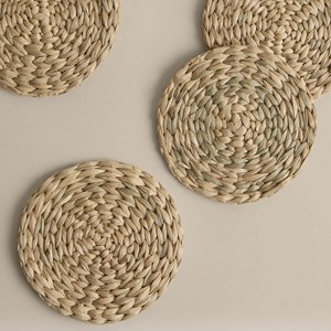 Good price decorative <b>drink</b> <b>coaster</b> with storage box top quality hand-weaving seagrass <b>coasters</b> - Product Image 6