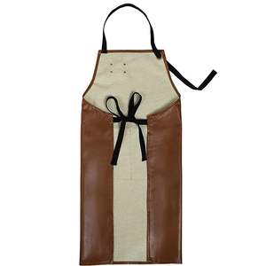 Tablier de travail sans manches en cuir de vachette pleine fleur pour adultes et enfants, de haute qualité, durable, marron, classique, personnalisable, pour soudeurs et grillades - Product Image 5