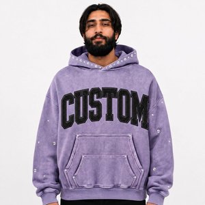 Fabricante de Sudaderas Personalizadas para Hombre, Sudadera con Estampado Puff, Felpa Gruesa, Talla Grande, Suministro para Compradores Minoristas de EE. UU. - Product Image 5