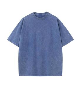 เสื้อยืดคอกลมทรงโอเวอร์ไซส์สำหรับผู้ชาย ปี 2026 ผ้าฝ้ายเนื้อหนา 260 GSM ล้างสีแบบแอซิดวอช รับออกแบบตามสั่ง ขายส่ง MOQ ต่ำ - Product Image 4