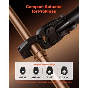 Attrezzi a pressione serie ProPress Compact compatibili con tubi in rame da 1/2'', 3/4'', 1'', 1-1/4'' - Attuatore a pressione per sistemi HVAC - Product Image 2