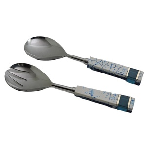 Ensemble Serveur à Salade de Cuisine Design Moderne en Acier Inoxydable et Poignée en Résine Taille Personnalisée Disponible Gadgets de Cuisine Accessoires de Cuisine - Product Image 1