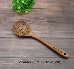 Juego de espátulas de madera personalizadas: utensilios de cocina grabados, cuchara de madera, regalo para chef - Product Image 5