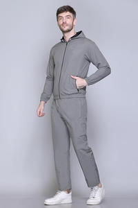 Conjunto deportivo para hombre, chándal con cremallera, de algodón, para correr, ropa deportiva con cremallera, chándal de invierno, chándales con logo personalizado para hombre - Product Image 3