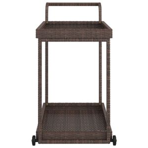 รถเข็นบาร์หวายโพลีสีน้ำตาล 39.4"x17.7"x32.7" เกาะครัวและรถเข็น - Product Image 4