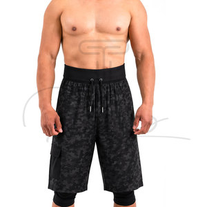 Nouveaux shorts Awrah personnalisés avec logo camouflage, couleur blanche unie, shorts de plage musulmans Awrah, shorts Awrah pour hommes - Product Image 4