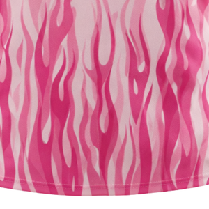 Camiseta de Softbol sin Mangas con Sublimación Completa, Diseño de Llama Rosa, Cuello en V, Uniforme Personalizado para Equipo con Número Impreso en la Espalda - Product Image 4