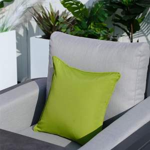 Set of 2 16.54\" X 16.54\" <b>Outdoor</b> Patio Green <b>Throw</b> Pillows Durable Polyester Fabric - Product Image 3