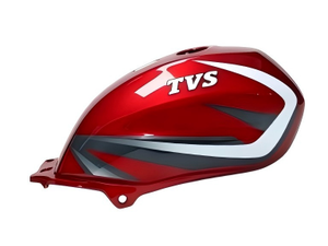 Réservoir de carburant 14L pour moto TVS HLX125 5G - Réservoir d'essence en alliage d'aluminium noir/rouge avec bouchon, remplacement direct - Product Image 2