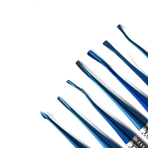 Kit de spatules dentaires pour composites, double extrémité, en acier inoxydable, avec poignée rembourrée, outils manuels pour la restauration dentaire, certifié CE, OEM - Product Image 2