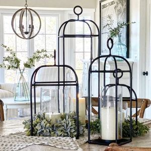 Handmade Vintage Customized Outdoor Indoor, Metal <b>Candle</b> <b>Lantern</b> Modern Farmhouse Floor <b>Lanterns</b> Event Decor <b>Lanterns</b> - Product Image 6