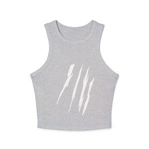 Camiseta sin mangas de algodón orgánico acanalada de color liso para mujer, estilo casual y elegante, ideal para primavera/verano. - Product Image 4