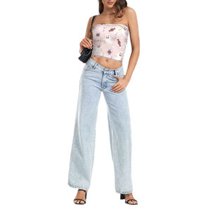 Women's Cute Pattern Sublimation Tube <b>Top</b> Light <b>Pink</b> Season Strapless <b>Cropped</b> <b>Top</b> Apparel for Women breathable OEM 2026 - Product Image 5