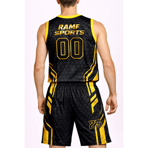 Camiseta de Baloncesto para Hombre, Nuevo Diseño 2025 # 23 Camisetas Negras Doradas con Impresión Digital de Alta Calidad, Entrega Rápida, Conjuntos de Tallas Grandes - Product Image 2