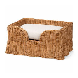 Cama de mimbre para perros con entrada baja, cesta para mascotas hecha a mano de alta calidad, sofá cama para gatos, nidos para cachorros - Product Image 5
