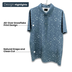 Golf à séchage rapide pour hommes OEM pour polo Maillot respirant en spandex/polyester Logo imprimé - Product Image 4