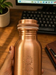 Copper <b>Water</b> <b>Bottle</b> Pure Copper <b>Bottle</b> Ayurvedic Copper <b>Bottle</b> Handmade Copper <b>Bottle</b> Copper Drinking <b>Water</b> <b>Bottle</b> 100% Pure - Product Image 6