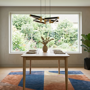Mesa de Comedor Moderna de Madera Estilo Escandinavo, Rectangular, para 4 Personas, Mueble Estable para el Comedor - Product Image 1