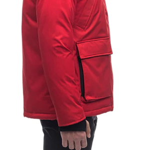 Chaqueta de plumón con logotipo personalizado, parka de poliéster, chaqueta de plumas para hombre, fabricada en Pakistán, ropa de abrigo, ropa de invierno, abrigo cálido con forro de piel, parkas. - Product Image 3