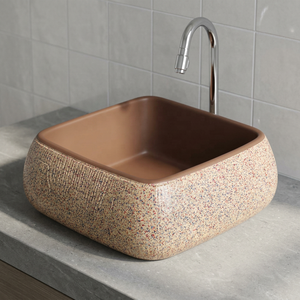 Vistaar Export Quality Gold-Plated Ceramic Table Top Wash Basin For Villa Vanity And Bathroom - Product Image 3