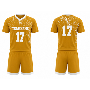 Conjunto de Uniforme de Lacrosse Sublimado Personalizado, 100% Poliéster, Cuello en V, Manga Corta, Nombre del Equipo Impreso, Absorbe la Humedad, Talla Grande para Adultos - Product Image 1