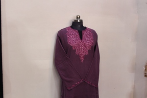 Purple Muslim Robe Embroidered <b>Long</b> Sleeve Traditional <b>Dress</b> Ramadan <b>Eid</b> Prayer Attire - Product Image 1