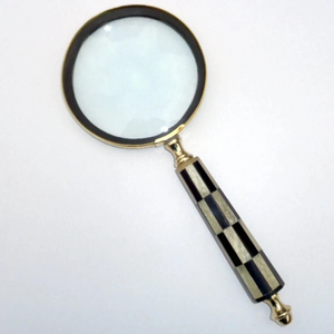FAIZA CRAFT Handmade Handcarved Eco-Friendly Round Bone Handle Resin <b>Magnifying</b> <b>Glass</b> Antique Loupe From Uttar Pradesh - Product Image 3