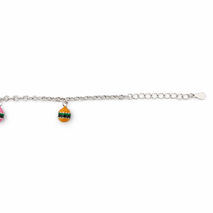 Cheville en argent sterling 925 avec breloque alimentaire émaillée, finition polie, style mode mignon, bijoux pour filles et femmes, à porter au quotidien, cadeau d'anniversaire - Product Image 4