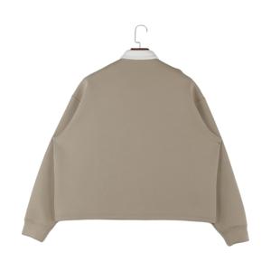 เสื้อโปโลแขนยาวผู้ชาย สีเบจ ผ้าฝ้ายถัก ดีไซน์กระดุม สีพื้น ทรงปกติ คุณภาพพรีเมียม - Product Image 2