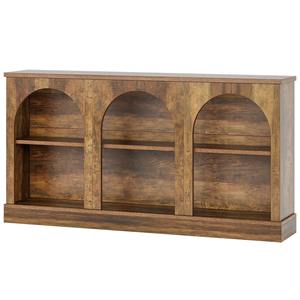 Console de salon moderne en métal de style farmhouse avec 3 arches, meuble de rangement pour l'entrée ou derrière le canapé - Product Image 3