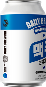 DAILY BREWING Bière Lager au Ginseng Coréen 4,5% Légère Artisanale en Canette 24 Canettes/carton - Product Image 6