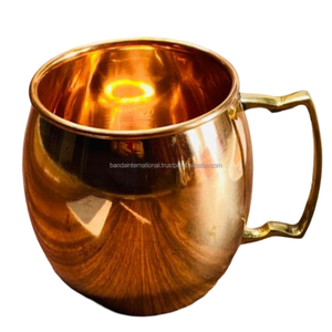 Taza de cobre de alta calidad con asa y acabado pulido para beber y uso en la cocina, taza de cobre a prueba de fugas - Product Image 1