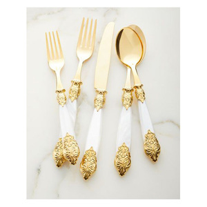 Contemporary Matte Finish Stainless Steel Cutlery <b>Set</b> Elegant Dining Spoon Fork Knife Flatware <b>Set</b> - Product Image 1