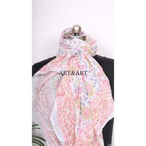 Pareo de Playa para Mujer 100% Algodón, Estampado a Mano, Pareo sin Mangas Cómodo para Chicas, Ligero - Product Image 4