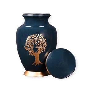 Urne funéraire gravée Colibri Bleu Profond avec motifs floraux pour cendres d'adultes – Commémoration - Product Image 3