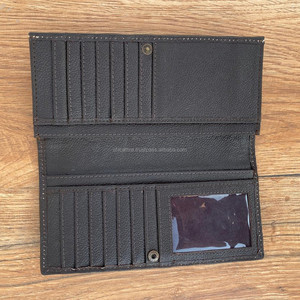 Nuevo cuero Floral occidental tallado a mano billetera embrague tarjeta de crédito funda de teléfono pelo en cuero de vaca billetera plegable para mujer - Product Image 5