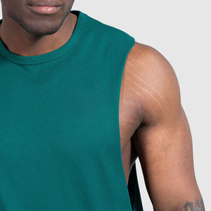 Top High Quality Cotton Sleeveless Tank Top for Men Summer Fitness Sportswear with <b>Button</b> Decoration Muscle Vests Blank Pattern - Product Image 3