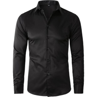 Kemeja Flanel Kasual Berkualitas Tinggi Baru untuk Pria 100% Katun Bernapas Anti-Kerut Lengan Panjang Slim Fit Bisnis Laris Manis