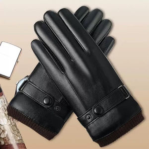 Guantes de cuero elegantes y a la moda con costuras de alta calidad, transpirables, ultra suaves al tacto, para hombre. - Product Image 4