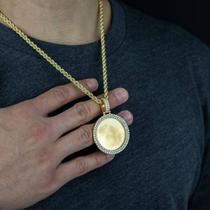 14K <b>Solid</b> <b>Gold</b> Lab Grown Diamond Brilliant Cut <b>Pendant</b> Necklace GIA Certified Classic Style Unisex Gift Yellow White Rose <b>Gold</b> - Product Image 5