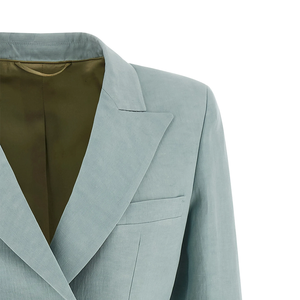 Blazer croisé personnalisé pour femme, col cranté, manches longues, veste de costume pour femme, logo personnalisé, tenue de bureau professionnelle - Product Image 3